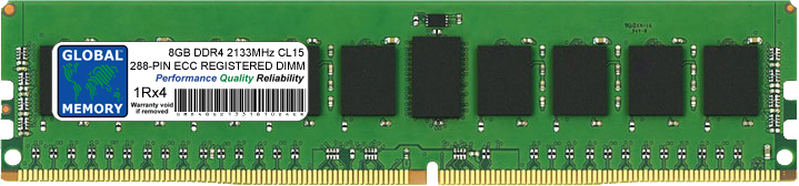 8GB DDR4 2133MHz PC4-17000 288-PIN ECC REGISTERED DIMM (RDIMM) MEMORY RAM FOR DELL SERVERS/WORKSTATIONS (1 RANK CHIPKILL)